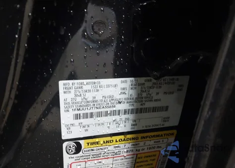 2022 Ford Expedition Xlt из США, поврежденный, VIN 1FMJU1JT7NEA55056